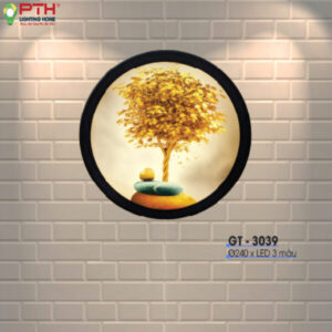 Đèn gắn tường tranh cây đồng tiền GT – 3039