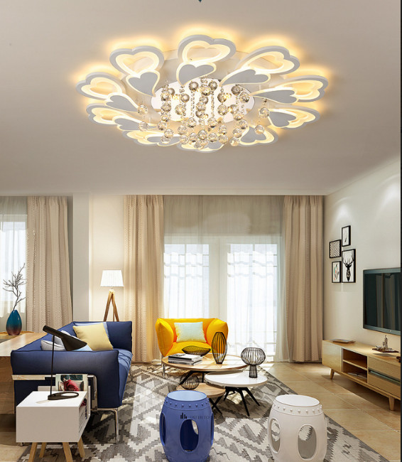 Ốp trần phòng khách 2 trái tim MO – 9044