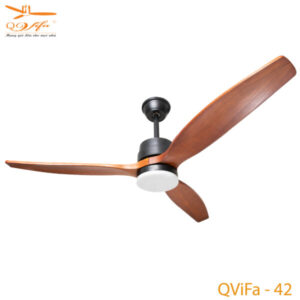 Quạt Trần Cánh Gỗ Có Đèn QViFa- 42