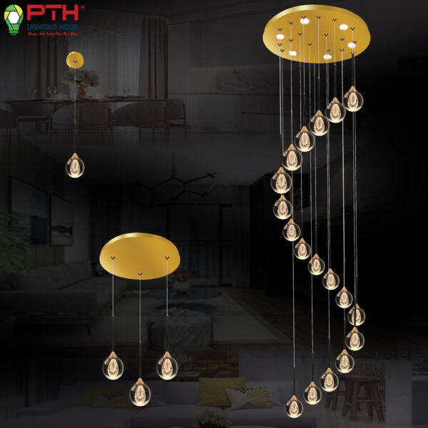 Đèn Thả Thông Tầng Thủy Tinh TH – 8352