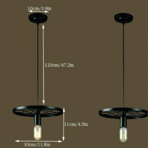 Đèn thả sắt bánh xe đạp THCN 117