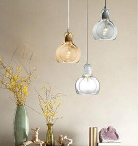 Đèn thả lọ thủy tinh trong suốt THCN 208A – 19